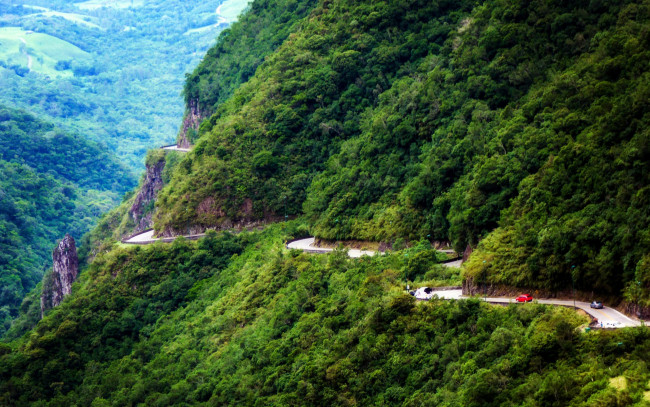 Обои картинки фото природа, дороги, бразилия, serra, do, rio, rastro, дорога, лес, горы, скалы