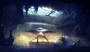 Картинка фэнтези космические+корабли +звездолеты +станции скафандр фантастика арт робот пришельцы