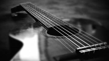 Картинка музыка -музыкальные+инструменты гитара черно белое