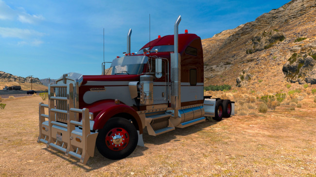 Обои картинки фото kenworth w900, автомобили, kenworth, w900, крутой, грузовик, монстр, на, колёсах, кеша