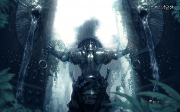 Картинка видео игры vindictus меч человек дверь