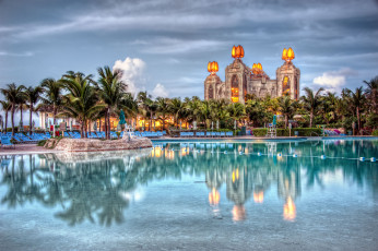 Картинка nassau bahamas интерьер бассейны открытые площадки нассау багамские острова пальмы бассейн atlantis hotel
