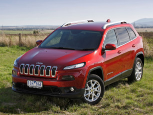 обоя автомобили, jeep, красный, 2014г, kl, au-spec, longitude, cherokee