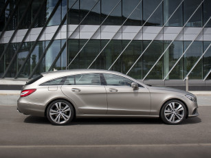 Картинка автомобили mercedes-benz серый 2014г x218 brake shooting bluetec cls 350