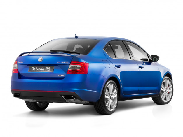 Обои картинки фото автомобили, skoda, 5e, au-spec, синий, 2014г, rs, octavia