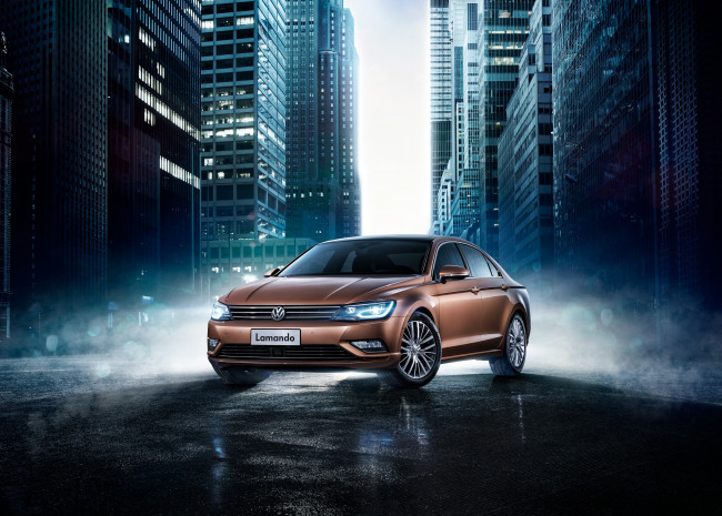 Обои картинки фото автомобили, volkswagen, 2015г, lamando