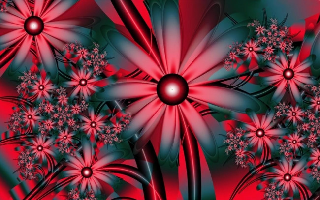 Обои картинки фото 3д графика, цветы , flowers, узор, цвета, фон