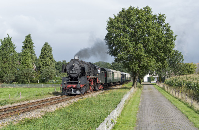 Обои картинки фото техника, паровозы, рельсы, паровоз