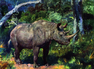 Картинка рисованное животные растения древнее животное