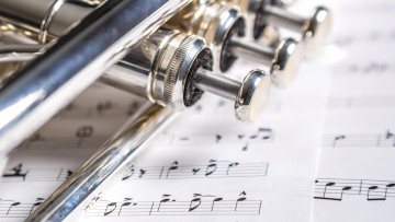 Картинка музыка -музыкальные+инструменты деталь ноты труба