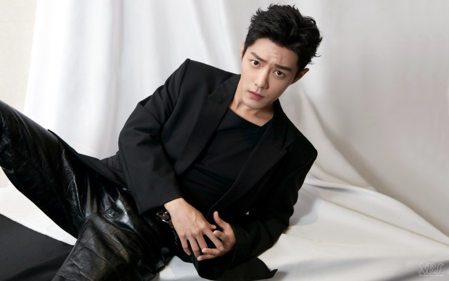 Обои картинки фото мужчины, xiao zhan, актер, пиджак, штаны, ткань