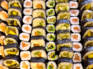 Картинка еда рыба +морепродукты +суши +роллы японская кухня суши роллы ассорти