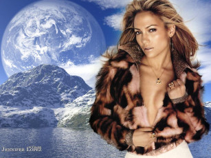 Картинка Jennifer+Lopez девушки куртка мех кулон