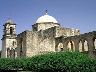 Картинка mission san jose antonio texas города католические соборы костелы аббатства