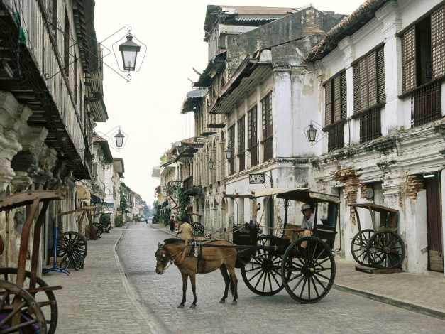 Обои картинки фото mestizo, district, vigan, luzon, philippines, города, улицы, площади, набережные