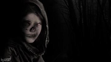 Картинка 3д графика horror ужас лицо накидка