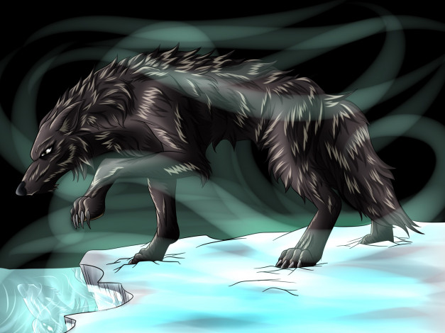 Обои картинки фото рисованные, животные,  волки, волк