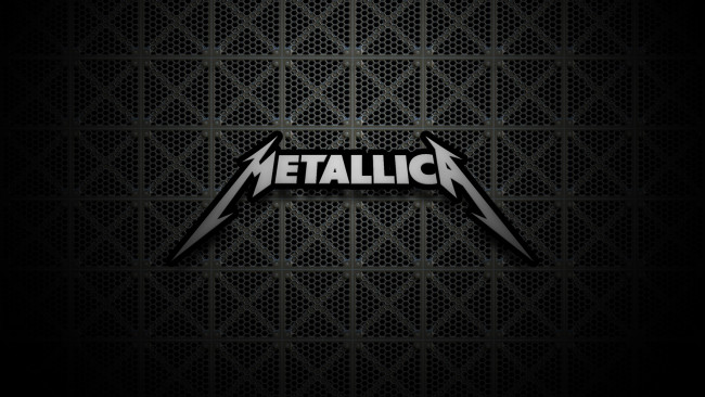 Обои картинки фото музыка, metallica, сетка, логотип