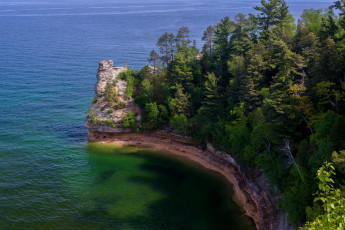 Картинка природа побережье берег обрыв лес