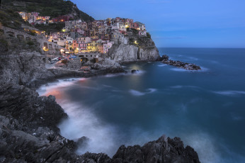 обоя manarola - cinque terre , italy, города, - панорамы, побережье