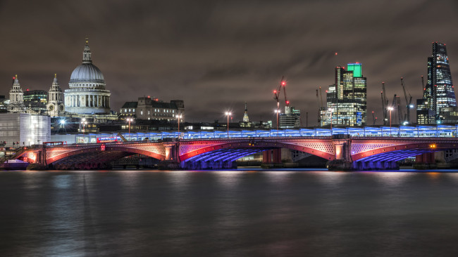 Обои картинки фото london  uk, города, лондон , великобритания, ночь, огни, река