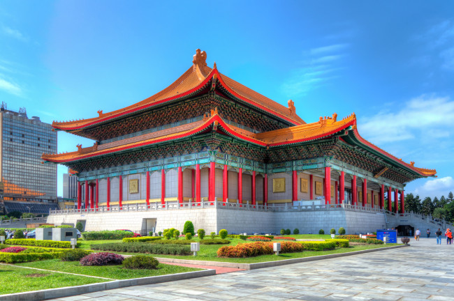 Обои картинки фото zhong zheng memorial park,  taipei,  taiwan, города, тайбэй , тайвань,  китай, храм