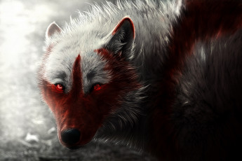Картинка фэнтези оборотни существо волк