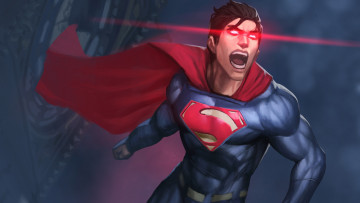 Картинка рисованное комиксы супермен