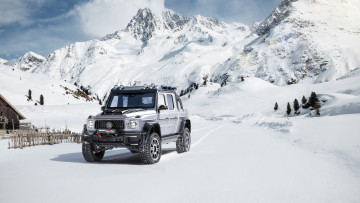 Картинка mercedes-amg+g63+brabus+800+adventure+xlp+2020 автомобили mercedes-benz внедорожник brabus 800 adventure xlp 2020 природа горы снег mercedes amg g63