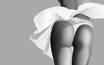 Картинка векторная графика белье девушка попа бикини