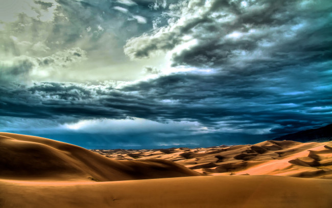 Обои картинки фото природа, пустыни, облака, тучи, небо, песок
