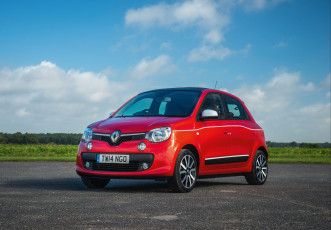 обоя автомобили, renault, 2014г, красный, uk-spec, dynamique, twingo