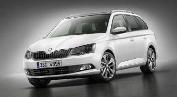 обоя автомобили, skoda, светлый, 2015г, combi, fabia