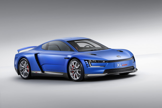 Обои картинки фото автомобили, volkswagen, concept, sport, xl, синий, 2014г