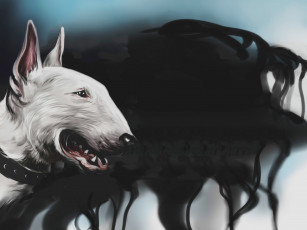 Картинка рисованное животные +собаки морда