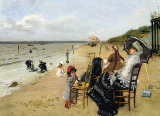 Картинка рисованное живопись пляж
