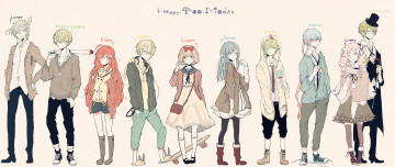 обоя аниме, happy tree friends, персонажи