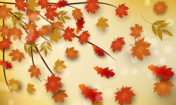 Картинка векторная+графика природа+ nature осень фон листья ветка