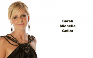 Картинка девушки sarah+michelle+gellar лицо сара мишель геллар топ актриса серьги блондинка улыбка