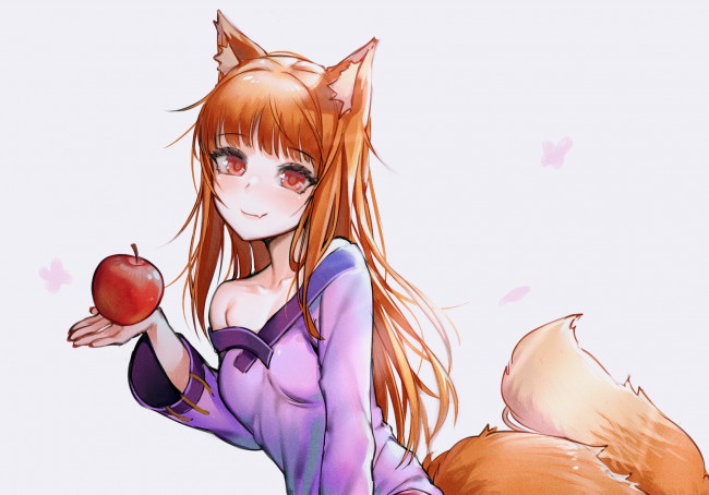 Обои картинки фото аниме, spice and wolf, spice, and, wolf, волчица, и, пряности