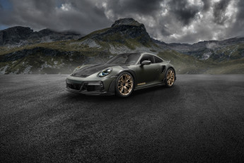 Картинка auto+-+car автомобили porsche clouds 911 mountain techart