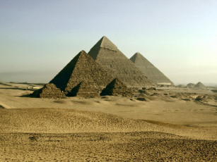 обоя pyramids, egypt, города
