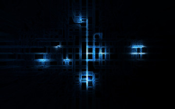 Картинка 3д графика abstract абстракции тёмный синий линии