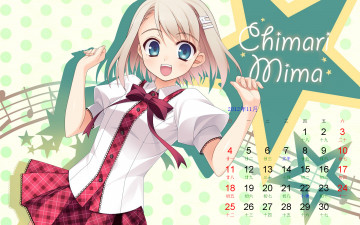 обоя календари, аниме, девушка