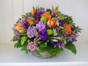 Картинка цветы букеты композиции тюльпаны анемоны гвоздики букет