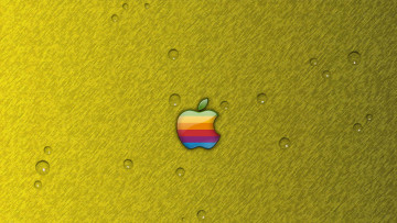 Картинка компьютеры apple фон логотип капли цвета яблоко