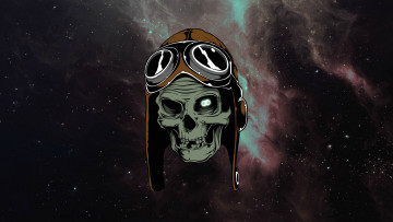 Картинка рисованное минимализм звезды космос очки череп skull