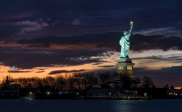 Картинка города нью-йорк+ сша огни ночь