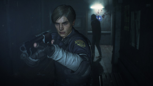 Обои картинки фото видео игры, resident evil,  the darkside chronicles, парень, пистолет