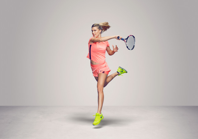 Обои картинки фото спорт, теннис, eugenie, bouchard, фон, взгляд, девушка